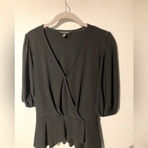 Banana Republic peplum wrap top